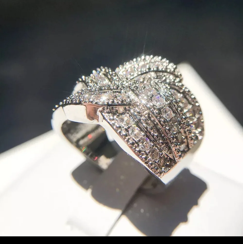 Simulated Diamond 925 sterling silver ring - Picture 5 of 7